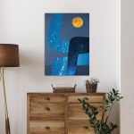 Πίνακας ζωγραφικής Γεμάτο φεγγάρι reart, (original Μόραλης)