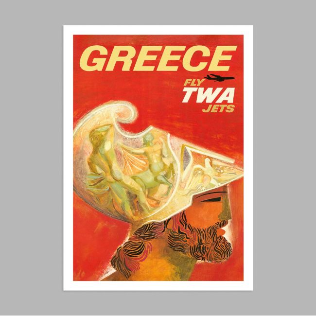 Greece by TWA I, poster