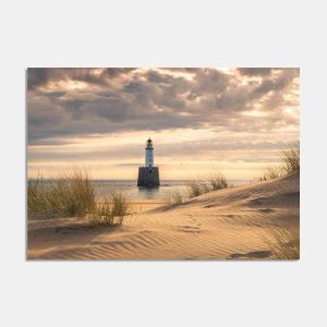Lighthouse in sunset, αφίσα, κάδρο 2