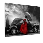 Πίνακας σε καμβά Red lady vintage