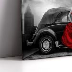 Πίνακας σε καμβά Red lady vintage