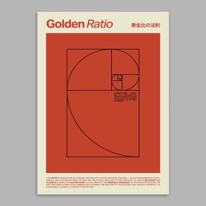 Golden ratio αφίσα κάδρο Αφίσα πόστερ με μαύρη κορνίζα, minimal στυλ 2