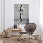 Canvas print Ballerina Street art ballerina II Framed canvas, room application