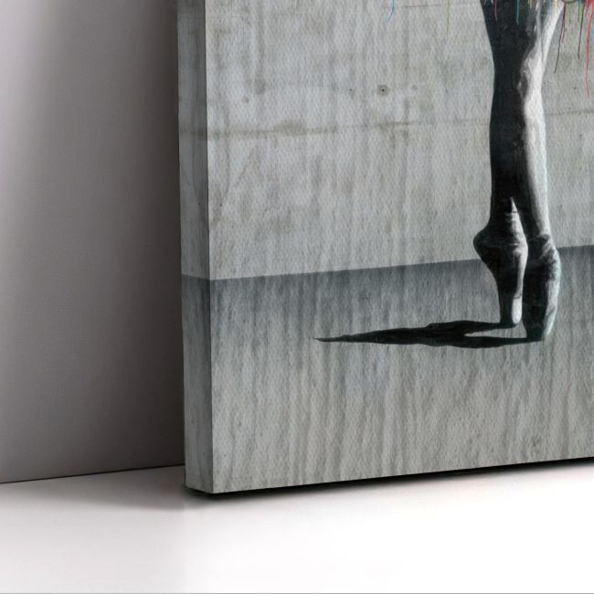 Canvas print Ballerina Street art ballerina II Framed canvas, interior design
