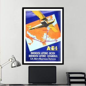 Greece by Aero Espresso I, αφίσα, κάδρο 