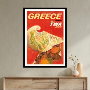 Greece by TWA I, poster