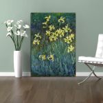 Canvas print Yellow irises, Monet C.
