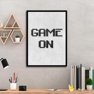 Game On αφίσα κάδρο Αφίσα πόστερ με μαύρη κορνίζα, minimal στυλ