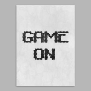 Game On αφίσα κάδρο Αφίσα πόστερ με μαύρη κορνίζα, minimal στυλ 2
