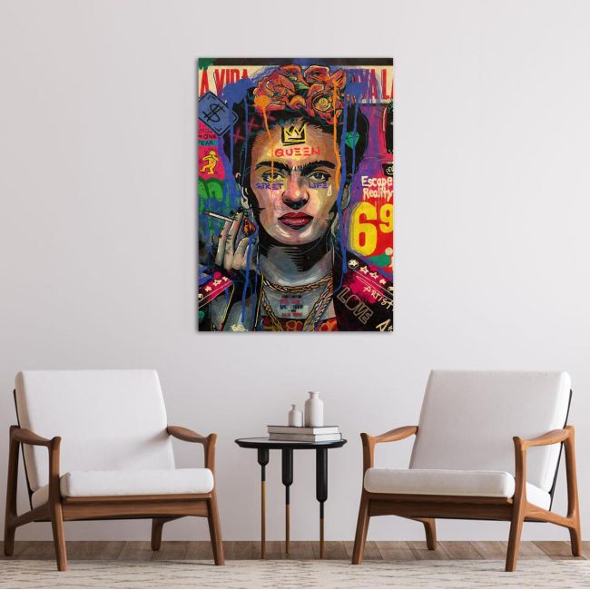 Canvas print Do you smoke, Frida, vertical