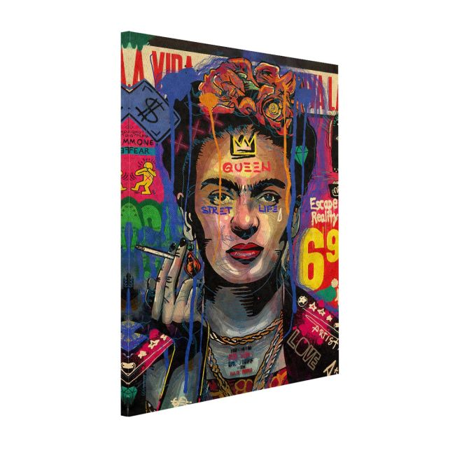 Canvas print Do you smoke, Frida, vertical