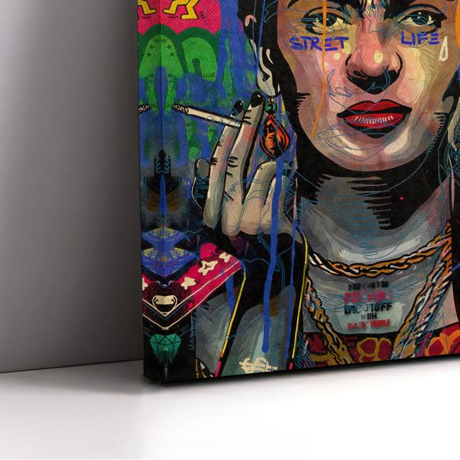 Canvas print Do you smoke, Frida, vertical