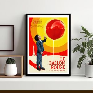 Le ballon rouge αφίσα κάδρο Αφίσα πόστερ με μαύρη κορνίζα, minimal στυλ