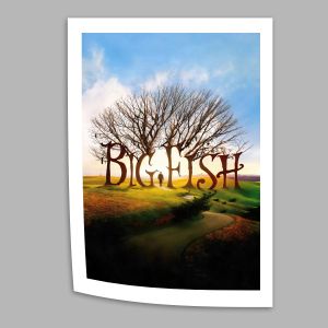 Big fish poster Poster with black frame, minimal style 2