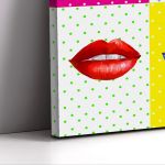 Πίνακας σε καμβά Pop art lips κάθετο Καμβάς τελαρωμένος, εσωτερική διακόσμηση