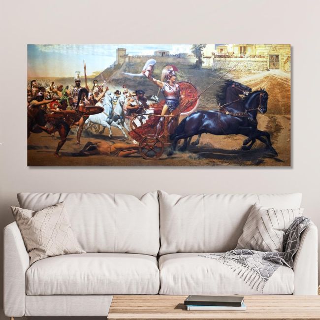 Canvas print Achilles triumph, panoramic