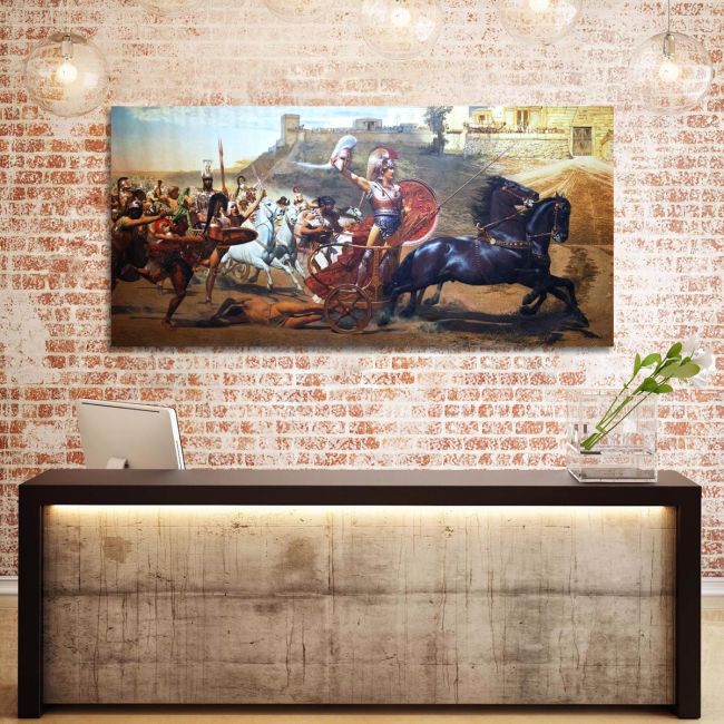 Canvas print Achilles triumph, panoramic