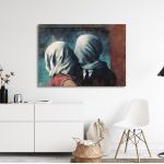 Canvas print The lovers II reart (original R. Magritte)