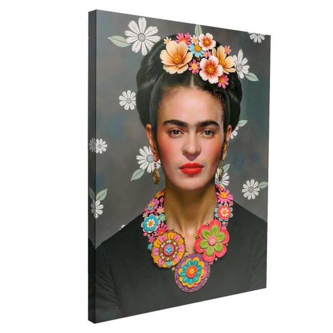 Πίνακας σε καμβά Flowered Frida III