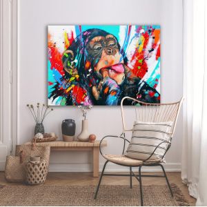 Πίνακας σε καμβά Teasing monkey painting 2