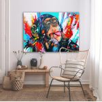 Πίνακας σε καμβά Teasing monkey painting