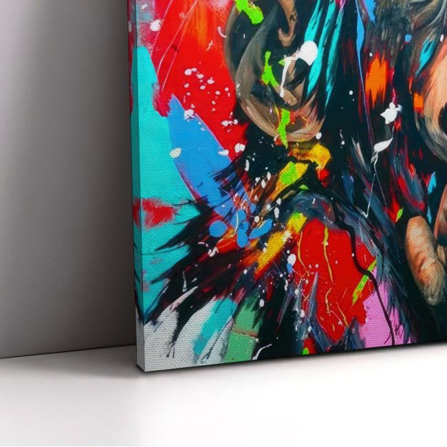 Canvas print, Teasing monkey painting