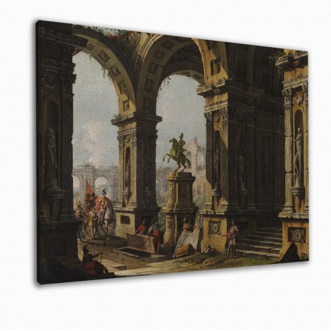 Canvas print Alexander visiting the tomb of Achilles, Antonio Joli