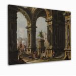 Canvas print Alexander visiting the tomb of Achilles, Antonio Joli