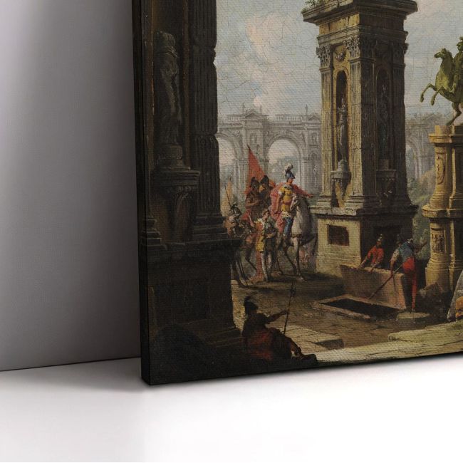 Canvas print Alexander visiting the tomb of Achilles, Antonio Joli