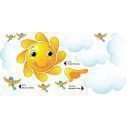 Kids wall stickers Sun, clouds and birds