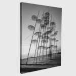 Canvas print Thessaloniki, Umbrellas of Thessaloniki, black and white