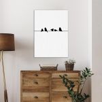 Πίνακας σε καμβά Birds on wire