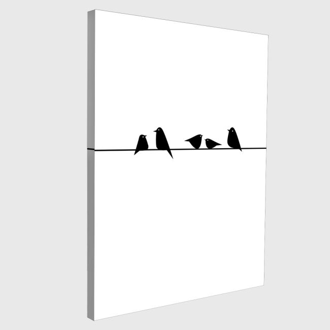 Πίνακας σε καμβά Birds on wire