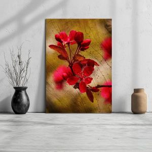 Canvas print Card with red flowers