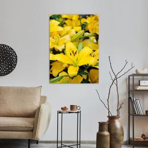 Πίνακας σε καμβά Κρίνοι, Yellow lilies 2