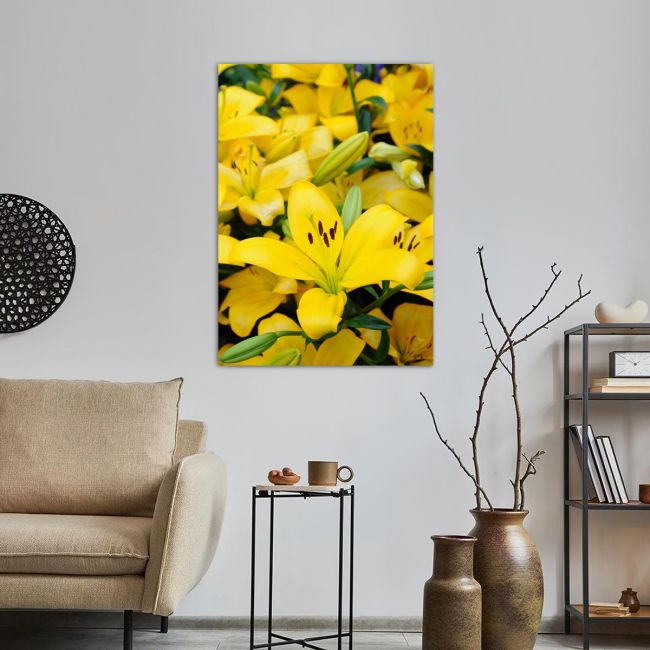 Canvas print Yellow lilies