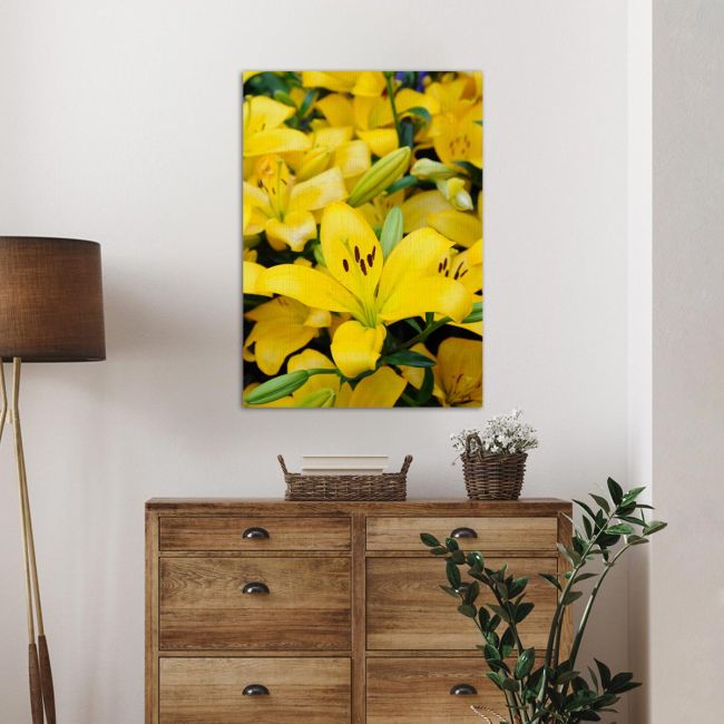 Canvas print Yellow lilies