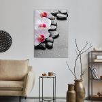 Canvas print Orchid spa stones
