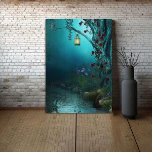 Πίνακας σε καμβά Mystery river, κάθετος