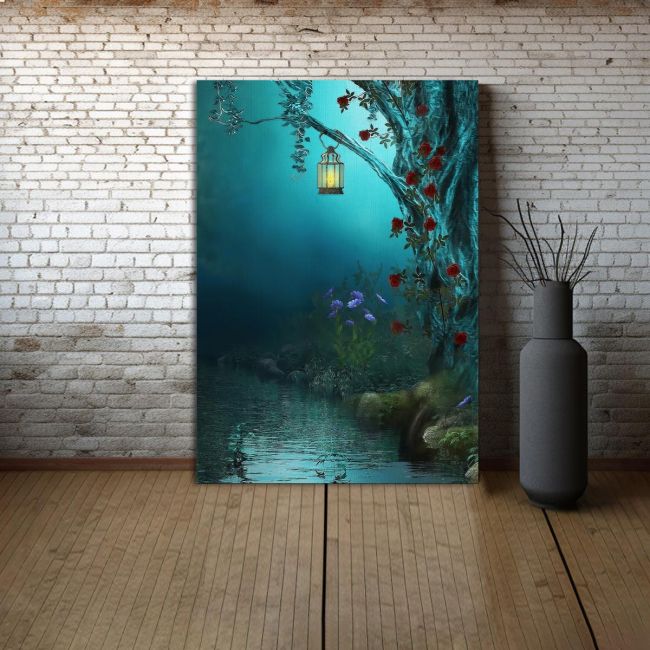 Canvas print Mystery river, vertical