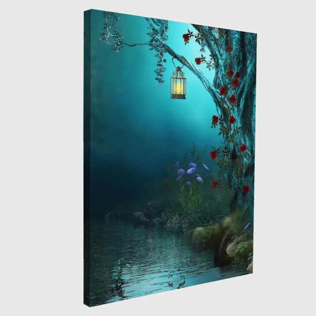 Πίνακας σε καμβά Mystery river, κάθετος