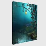 Πίνακας σε καμβά Mystery river, κάθετος