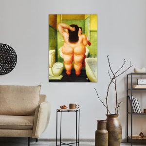 Πίνακας ζωγραφικής The bathroom reart (original by F. Botero) Όψη 1 2