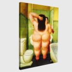 Πίνακας ζωγραφικής The bathroom reart (original by F. Botero)