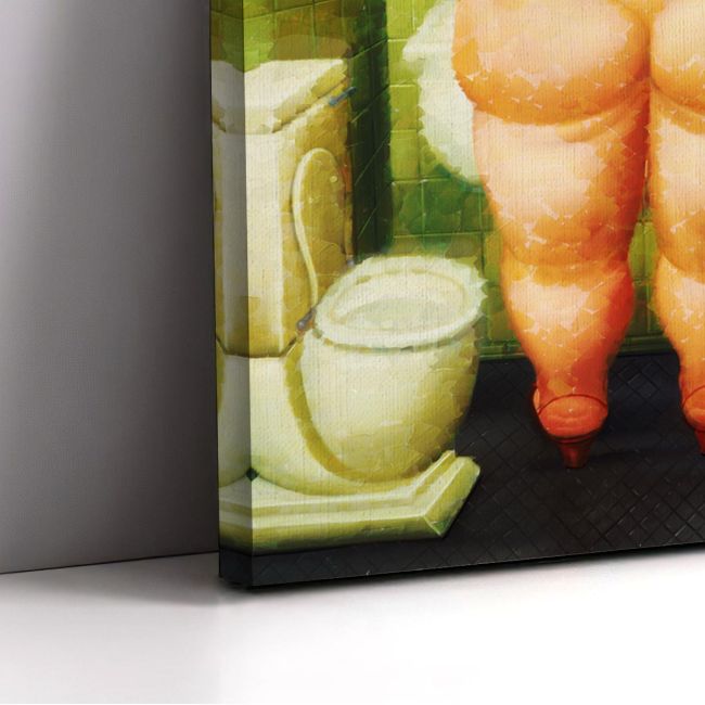 Πίνακας ζωγραφικής The bathroom reart (original by F. Botero)
