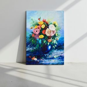 Canvas print, Bouquet of wild flowers in a vase