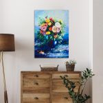 Canvas print, Bouquet of wild flowers in a vase