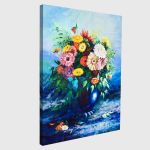 Πίνακας σε καμβά μπουκέτο σε βάζο, Bouquet of wild flowers in a vase