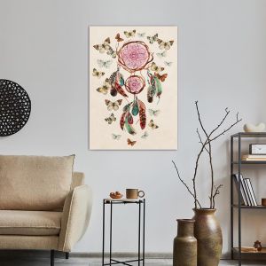 Πίνακας σε καμβά Ονειροπαγίδα, Dream catcher watercolors 2
