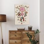 Πίνακας σε καμβά Ονειροπαγίδα, Dream catcher watercolors